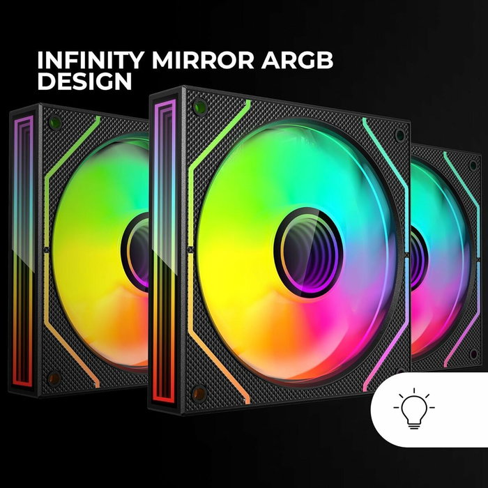 Mars Gaming Kit 3 Ventiladores MF-3DPROKIT ARGB 120mm Negro Mars Gaming Kit 3 Ventiladores MF-3DPROKIT ARGB 120mm Negro
