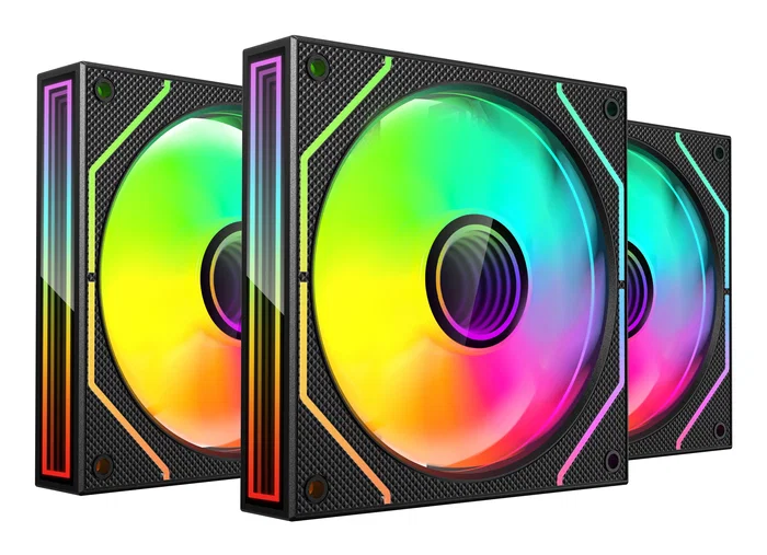Mars Gaming Kit de 3 Ventiladores MF-3DPROKIT ARGB 120mm Negro con HUB, Control Remoto, PWM, Infinity Mirror, Sincronización Aura Sync/Mystic Light/RGB Fusion, Rodamientos FDB