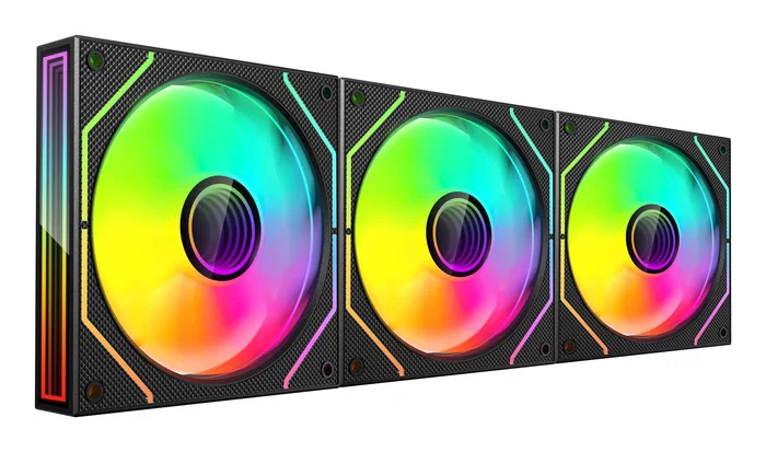 Mars Gaming Kit de 3 Ventiladores MF-3DPROKIT ARGB 120mm Negro con HUB, Control Remoto, PWM, Infinity Mirror, Sincronización Aura Sync/Mystic Light/RGB Fusion, Rodamientos FDB