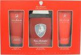 Tonino Lamborghini Set Sportivo para Hombre con Eau de Toilette, Gel de Ducha y After-shave Balm