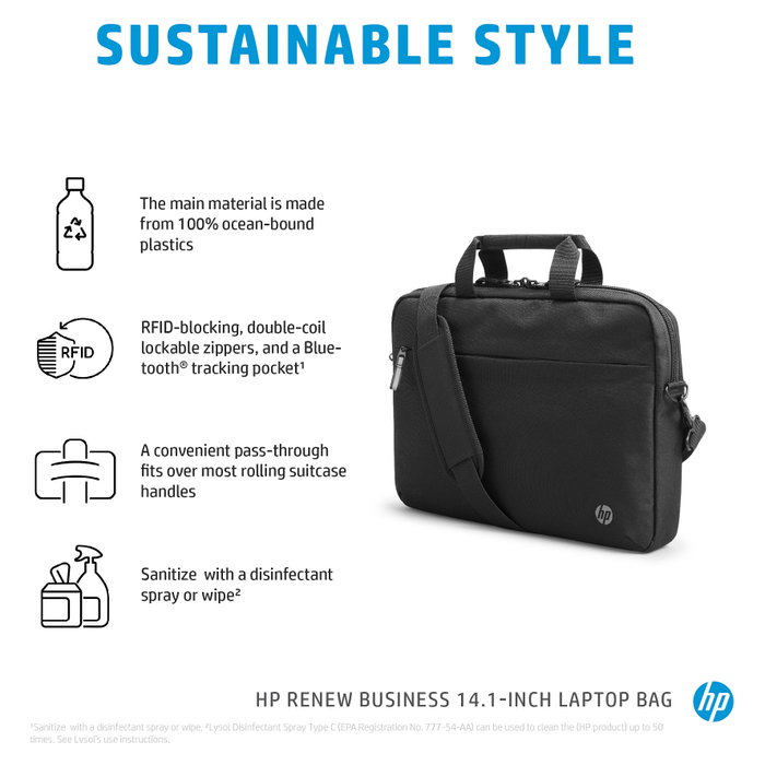 HP Renew Business 14.1 Laptop Bag Negro