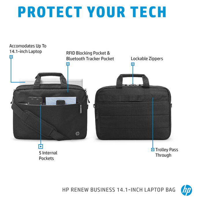 HP Renew Business 14.1 Laptop Bag Negro