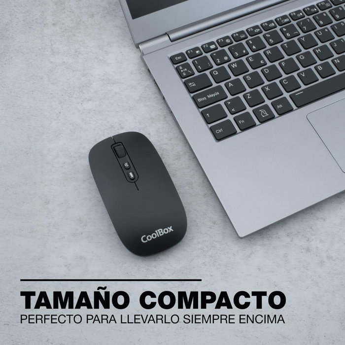 Coolbox W02-IA Ratón Inalámbrico con Botón IA Copilot Negro Coolbox W02-IA Ratón Inalámbrico con Botón IA Copilot Negro