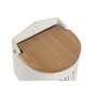 DKD Home Decor Salero de Porcelana y Bambú Blanco 12x11x11 cm