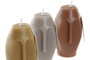 DKD Home Decor Vela Cara Gris Marron 5 x 12 x 6 cm (12 Unidades)