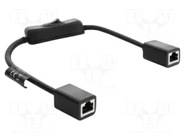 DeLOCK 81565 Prolongador Ethernet Cat6 F/UTP 0,3 m con interruptor