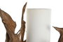 DKD Home Decor Lámpara de Sobremesa de Teca y Hierro