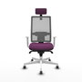 PIQUERAS Y CRESPO Silla de oficina Horna con Mecanismo Sincro, Morado y Gris