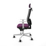 PIQUERAS Y CRESPO Silla de oficina Horna con Mecanismo Sincro, Morado y Gris