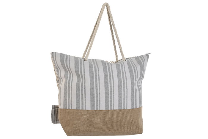 DKD Home Decor Bolso Mediterraneo Gris Coral 16 x 54 x 54 cm Set de 2