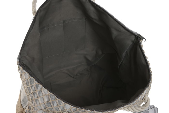 DKD Home Decor Bolso Mediterraneo Gris Coral 16 x 54 x 54 cm Set de 2