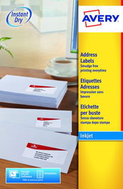 Etiquetas Adh.Impr.Avery A4 Blanca C.Romos Inkjet Caja 25H 99,1X67,7 Mm 200 Uds.(J8165) (Set de 5)