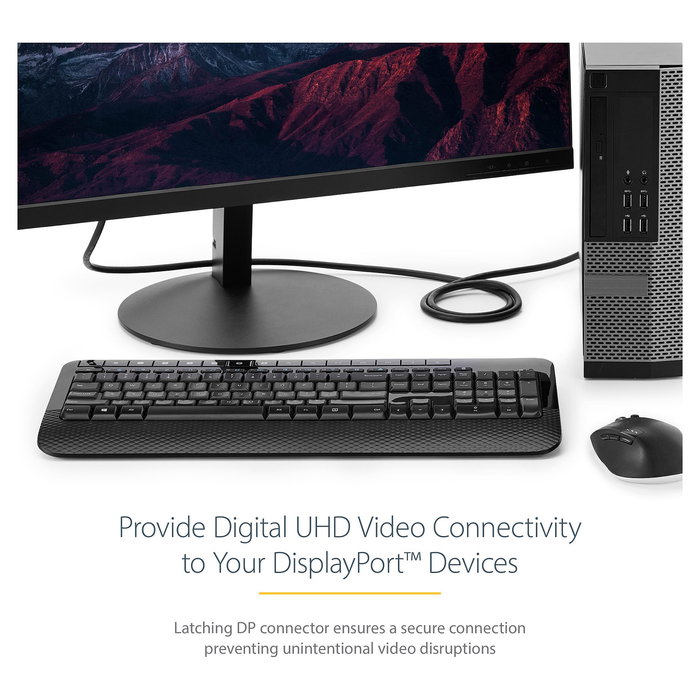 StarTech Cable DisplayPort 1.2 a DisplayPort Macho - 3 m, Certificado VESA 4K Ultra HD 3840x2400, con Conectores con Pestillo StarTech Cable DisplayPort 1.2 a DisplayPort Macho - 3 m, Certificado VESA 4K Ultra HD 3840x2400, con Conectores con Pestillo