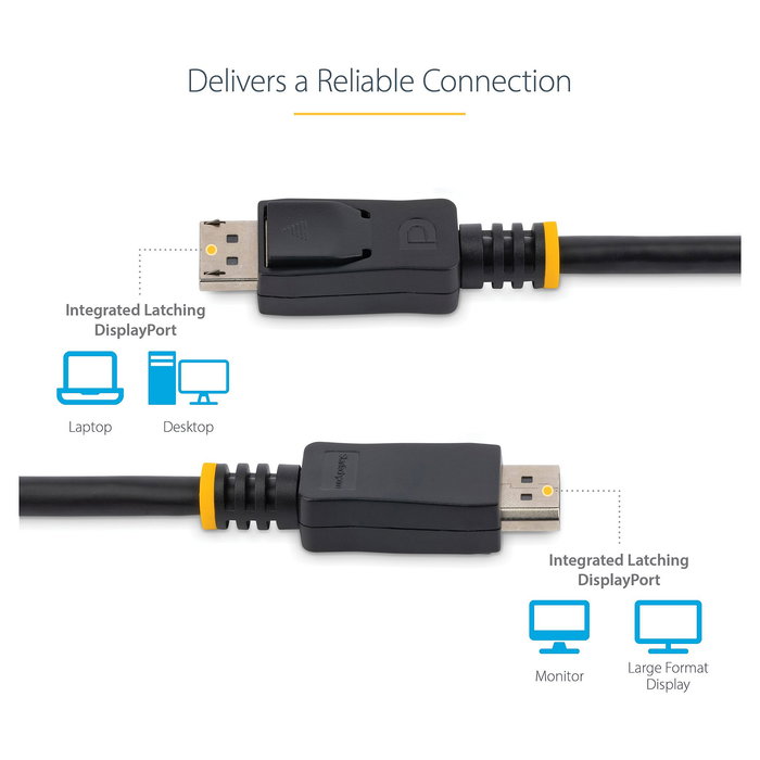 StarTech Cable DisplayPort 1.2 a DisplayPort Macho - 3 m, Certificado VESA 4K Ultra HD 3840x2400, con Conectores con Pestillo StarTech Cable DisplayPort 1.2 a DisplayPort Macho - 3 m, Certificado VESA 4K Ultra HD 3840x2400, con Conectores con Pestillo