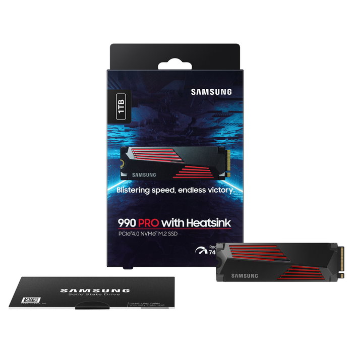 Samsung 990 PRO SSD 1TB M.2 NVMe PCIe 4.0 x4 - 2280, 7450 MB/s Lectura, 6900 MB/s Escritura, V-NAND MLC, Kit Retail Samsung 990 PRO SSD 1TB M.2 NVMe PCIe 4.0 x4 - 2280, 7450 MB/s Lectura, 6900 MB/s Escritura, V-NAND MLC, Kit Retail
