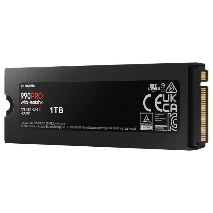 Samsung 990 PRO SSD 1TB M.2 NVMe PCIe 4.0 x4 - 2280, 7450 MB/s Lectura, 6900 MB/s Escritura, V-NAND MLC, Kit Retail Samsung 990 PRO SSD 1TB M.2 NVMe PCIe 4.0 x4 - 2280, 7450 MB/s Lectura, 6900 MB/s Escritura, V-NAND MLC, Kit Retail