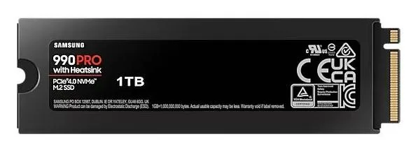 Samsung 990 PRO 1 TB M.2 NVMe con Disipador de Calor y RGB