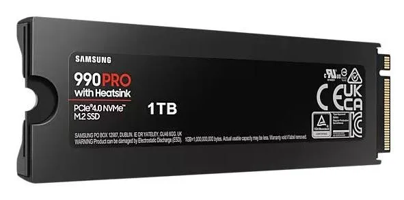 Samsung 990 PRO 1 TB M.2 NVMe con Disipador de Calor y RGB
