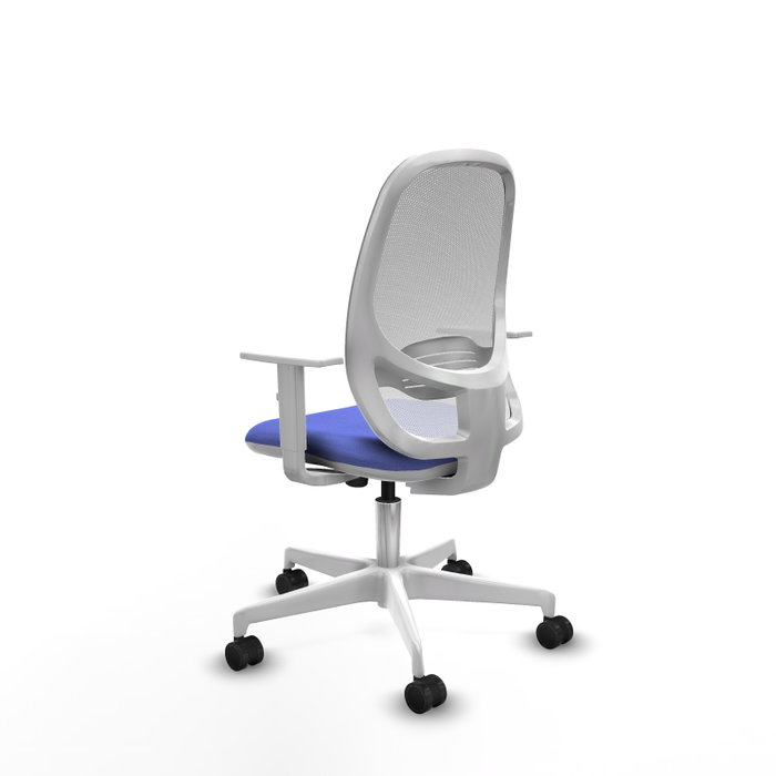 PIQUERAS Y CRESPO Silla de oficina Cilanco, Mecanismo Sincro, Azul claro y Blanco