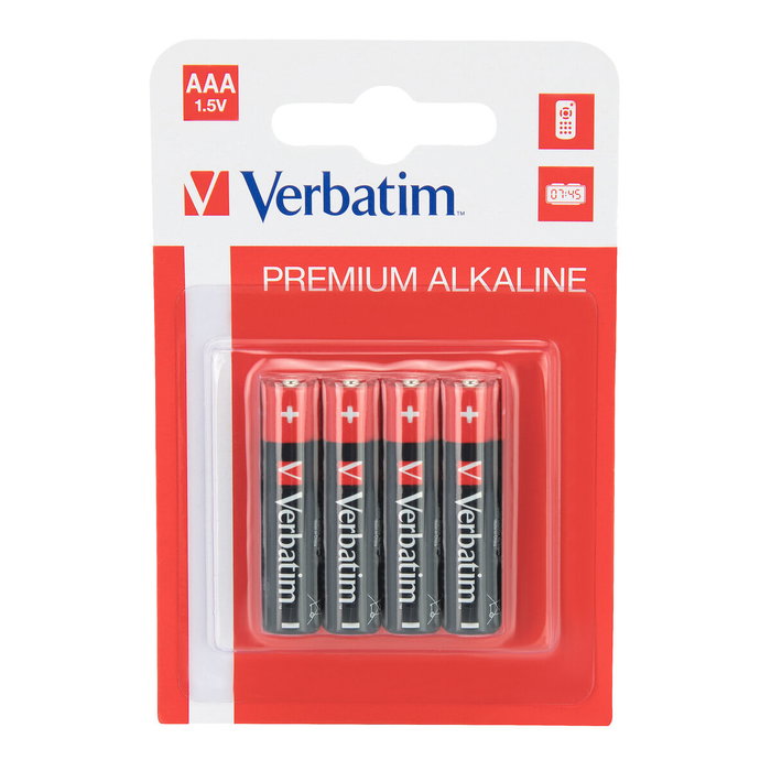 Verbatim Pilas Alcalinas AAA LR03 Pack de 4 unidades