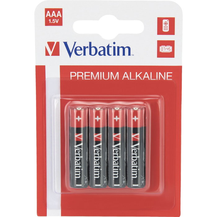 Verbatim Pilas Alcalinas AAA LR03 Pack de 4 unidades