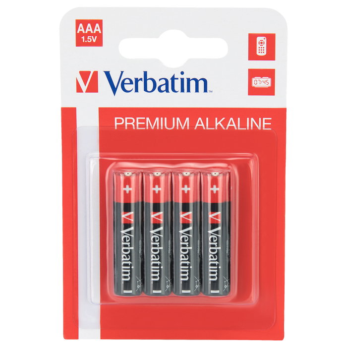 Verbatim Pilas Alcalinas AAA LR03 Pack de 4 unidades