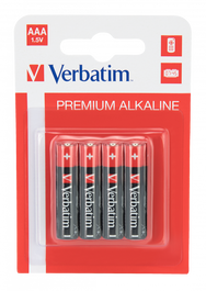 VERBATIM PILAS ALCALINAS AAA - LR03- PACK 4 UDS