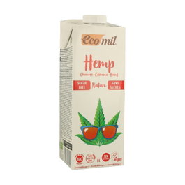 Ecomil Bebida de Cáñamo (Hemp) Bio Sin Azúcar Sin Gluten 1 Litro