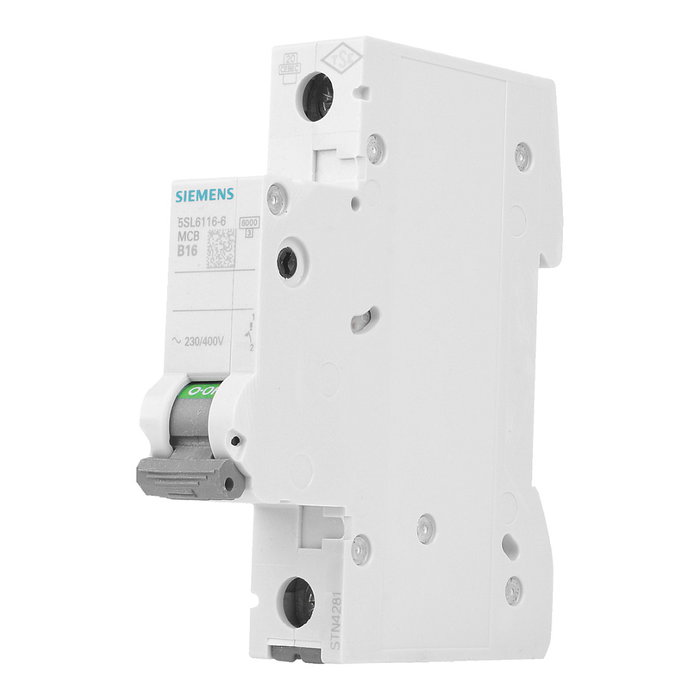 Siemens 5SL61166 Interruptor Magnetotérmico 1 Polo 16 A 230/400 V 6kA Siemens 5SL61166 Interruptor Magnetotérmico 1 Polo 16 A 230/400 V 6kA