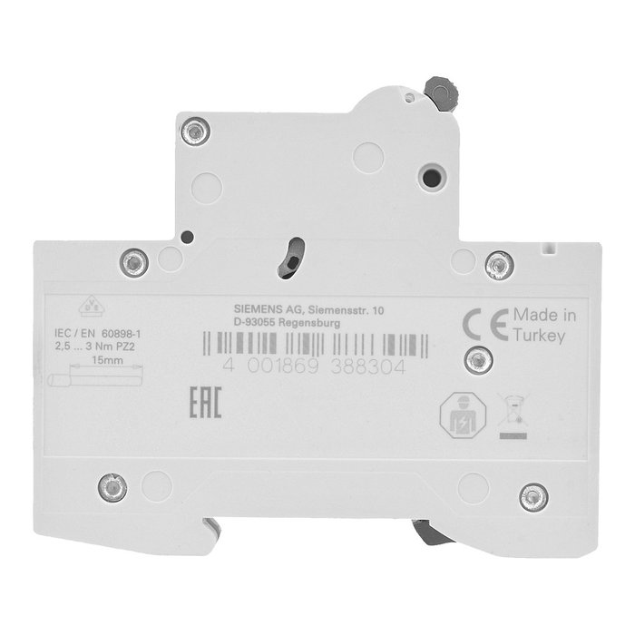Siemens 5SL61166 Interruptor Magnetotérmico 1 Polo 16 A 230/400 V 6kA Siemens 5SL61166 Interruptor Magnetotérmico 1 Polo 16 A 230/400 V 6kA