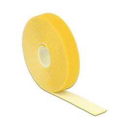 DeLOCK 18739 Cinta de velcro en rollo Amarilla 5 m x 20 mm