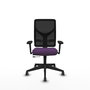 PIQUERAS Y CRESPO Silla de oficina Motilla con mecanismo Sincro/Traslack, Morado y Negro