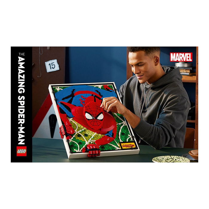 LEGO Art The Amazing Spider-Man 31209, Juego de Construcción de Arte con Mosaico, 2099 Piezas, para Adultos, 18+