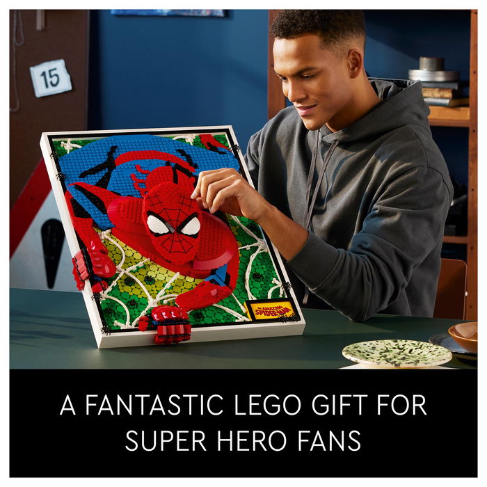 LEGO Art The Amazing Spider-Man 31209, Juego de Construcción de Arte con Mosaico, 2099 Piezas, para Adultos, 18+