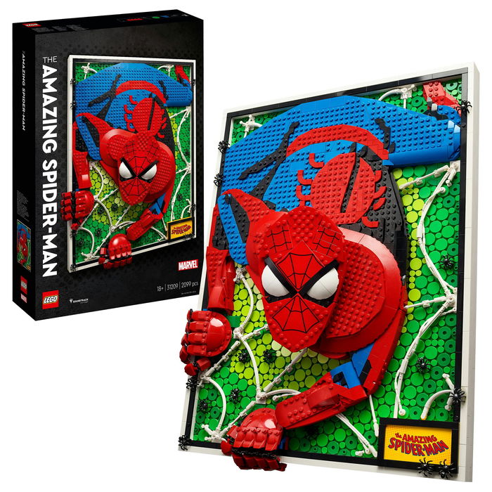 LEGO Art The Amazing Spider-Man 31209, Juego de Construcción de Arte con Mosaico, 2099 Piezas, para Adultos, 18+