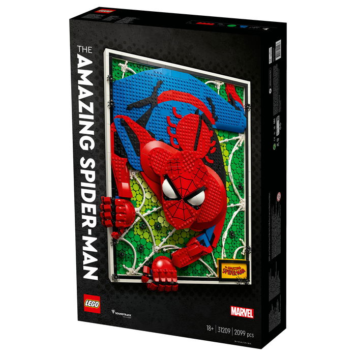LEGO Art The Amazing Spider-Man 31209, Juego de Construcción de Arte con Mosaico, 2099 Piezas, para Adultos, 18+