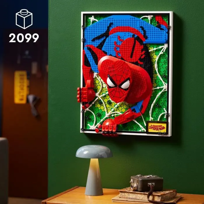 LEGO Art The Amazing Spider-Man 31209, Juego de Construcción de Arte con Mosaico, 2099 Piezas, para Adultos, 18+