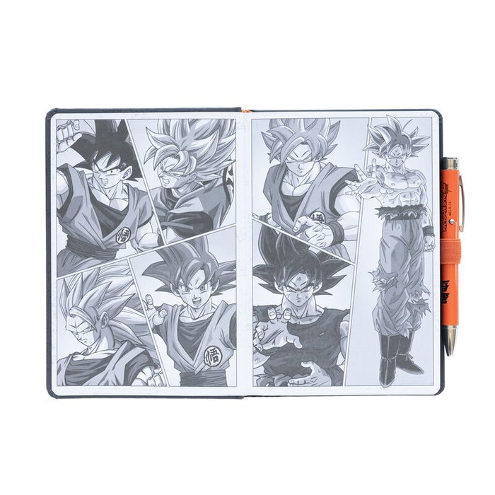 ERIK Cuaderno A5 Premium Tapa Dura + Bolígrafo Proyector Dragon Ball Super con 96 Hojas y Cierre Elástico