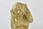 DKD Home Decor Figura de Resina Mono Dorado
