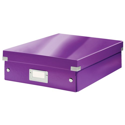 Caja Para Almacenamiento Leitz Click&Store Organizadora 85% Carton Reciclado Mediana 280X100X370 Mm Violeta Caja Para Almacenamiento Leitz Click&Store Organizadora 85% Carton Reciclado Mediana 280X100X370 Mm Violeta
