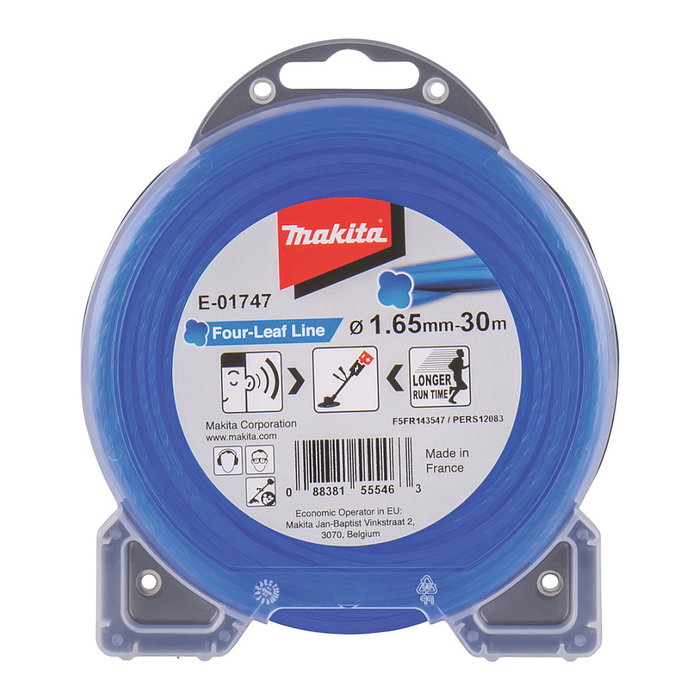 Makita E-01747 Bobina de hilo de cuatro hojas 1,65 mm x 30 m Makita E-01747 Bobina de hilo de cuatro hojas 1,65 mm x 30 m