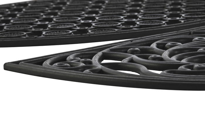 DKD Home Decor Felpudo Terraza Y Jardin Negro 45 x 1 x 75 cm (6 Unidades)