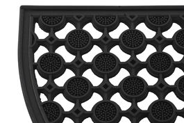 DKD Home Decor Felpudo Terraza Y Jardin Negro 45 x 1 x 75 cm (6 Unidades)