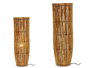 Giftdecor Lámpara Caña Redonda Mediana de Bambú Natural 21.5x62x21.5 cm (Set de 2)