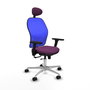 PIQUERAS Y CRESPO Silla de oficina Jorquera Sincro/Traslack Morada y Azul