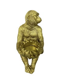 DKD Home Decor Figura de Mono Dorado en Resina