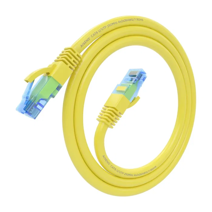 Aisens Cable de Red Cat6 U/UTP Amarillo 0,5 m