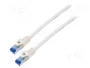 LANBERG Patch cord Cat 6a S/FTP 0,5 m Blanco RJ45