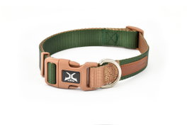 Nayeco X-TRM Doble Premium Collar Verde Forest-British Beige 20-30cm x 1cm