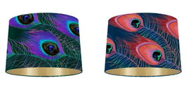 DKD Home Decor Pantalla Poliéster Peacock 40x40x24 cm Surtido de 2 Unidades